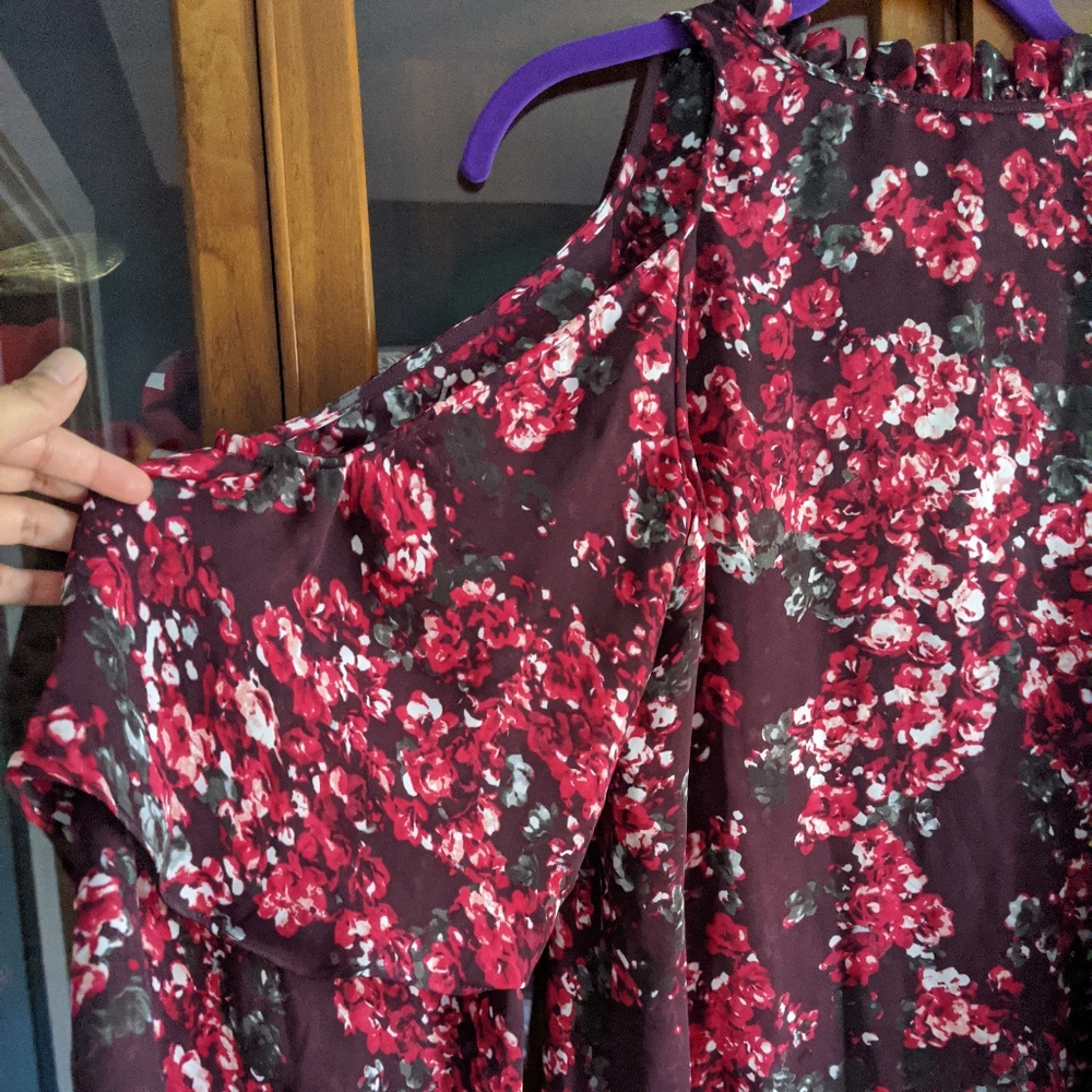 NWT Parker floral print cold shoulder dress! - Picture 3 of 6